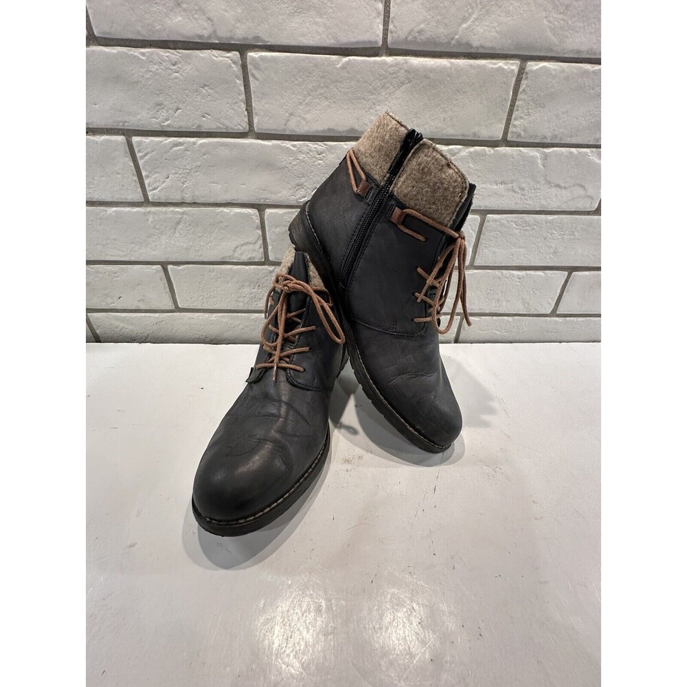 Remonte Dondorf Women’s Zip Side&Laces Brown/Black Ankle Boot8.5/EU 39